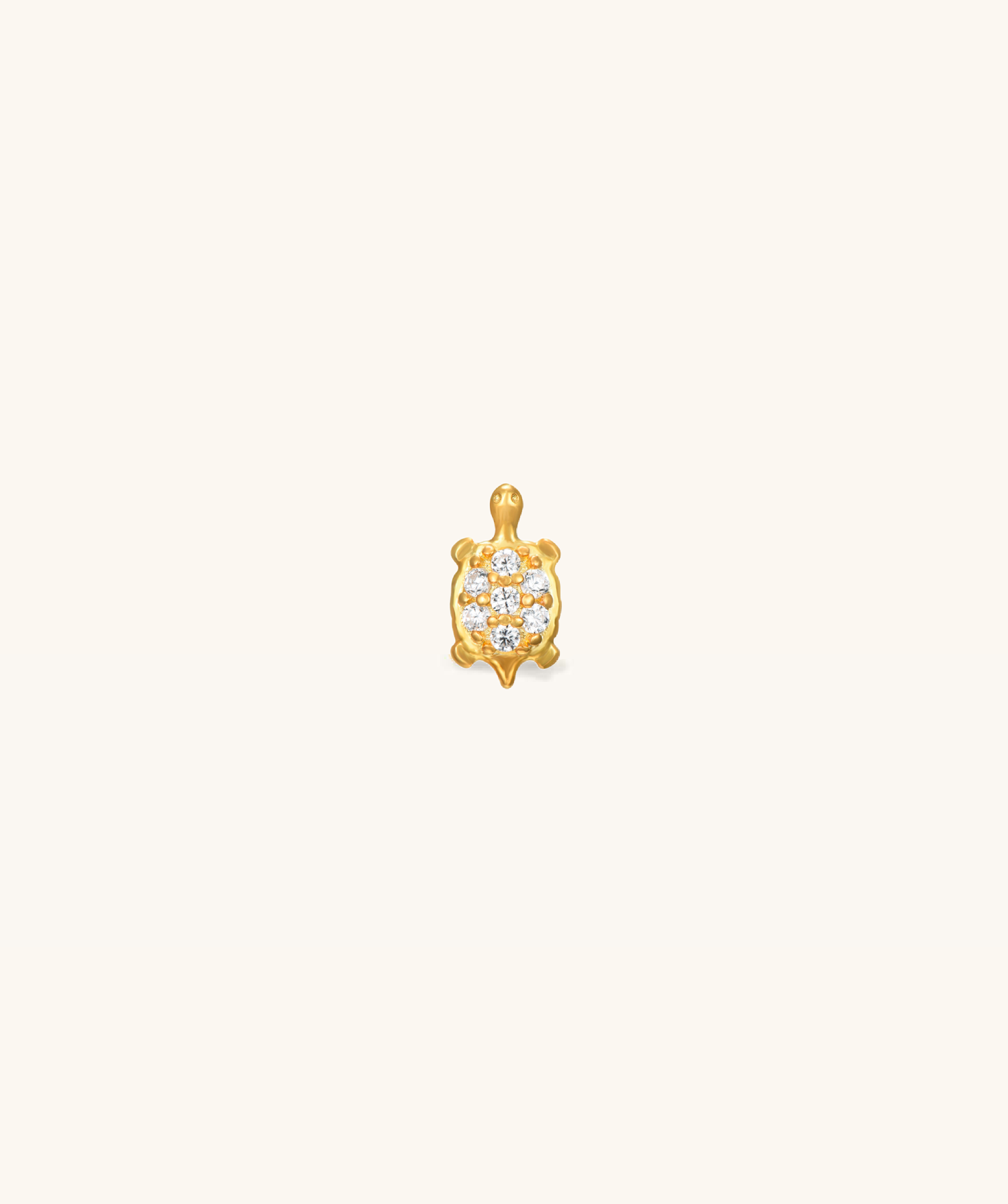 Mini CZ Turtle Gold Stud