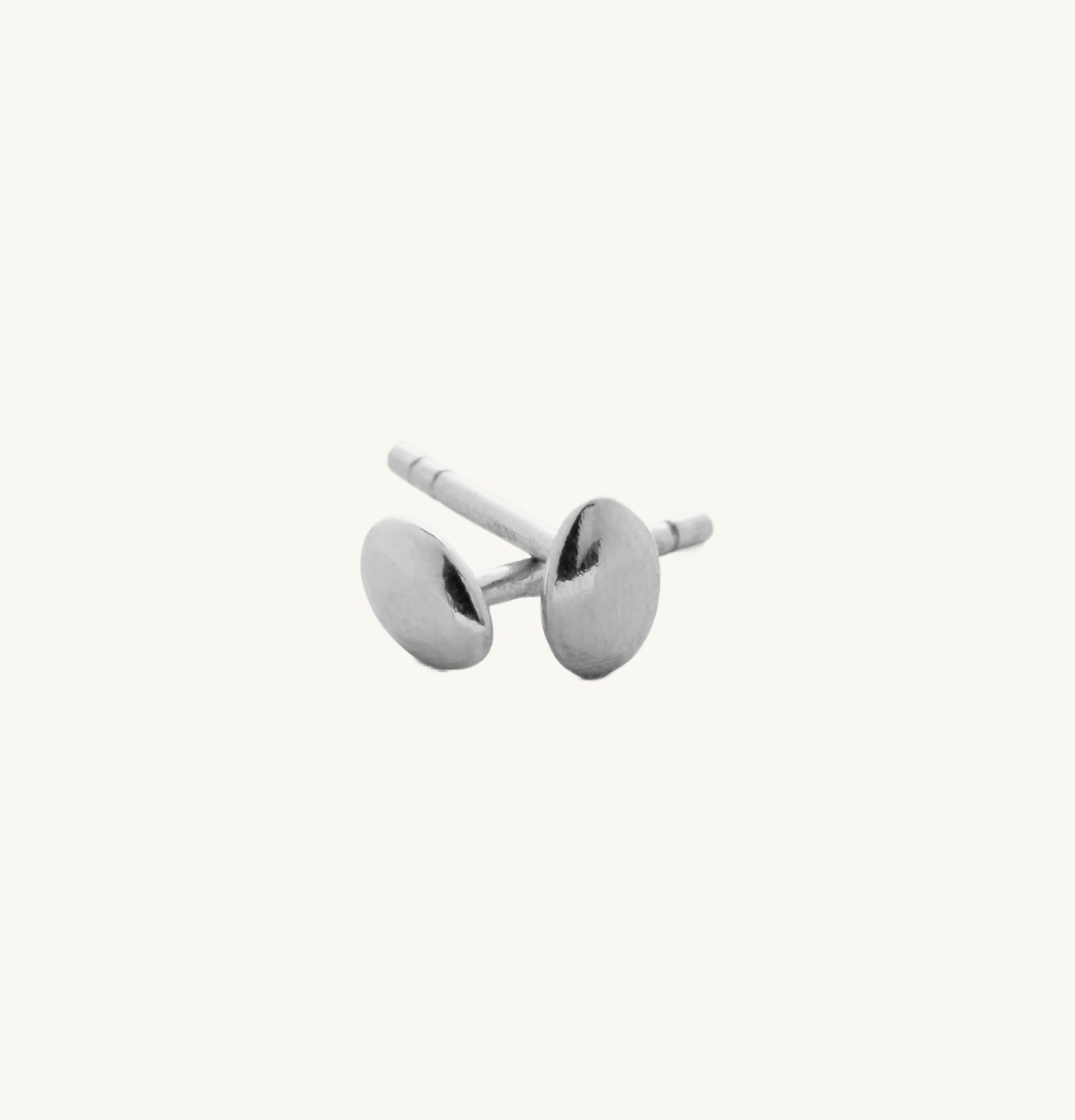 Oval Silver Studs