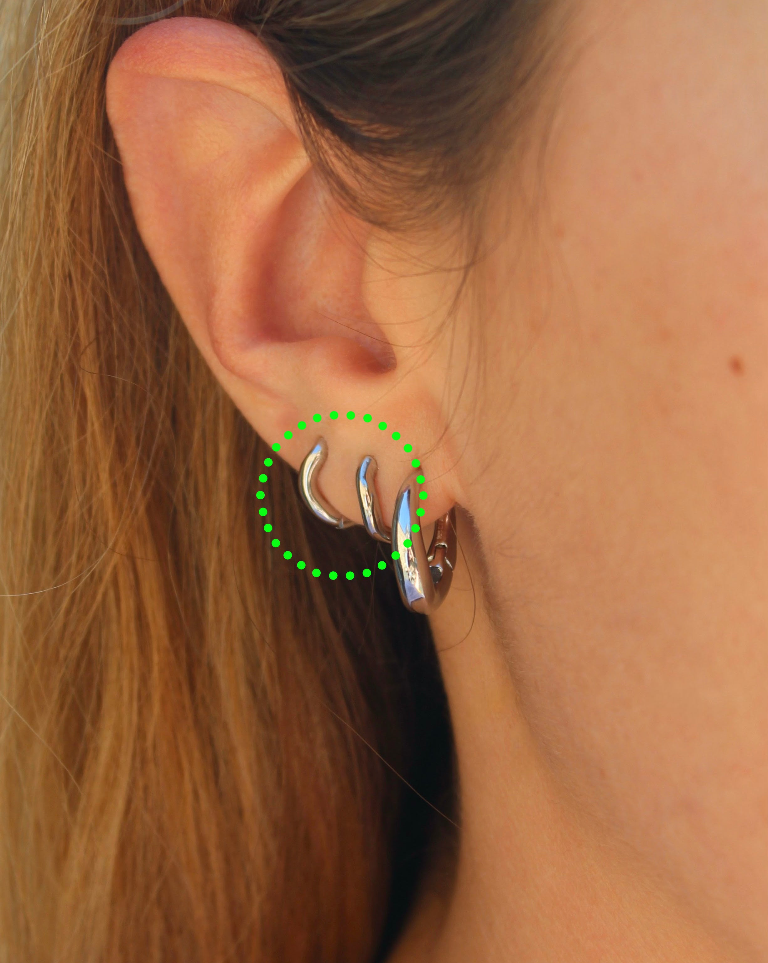 Mini Wavy Silver Huggie Hoops
