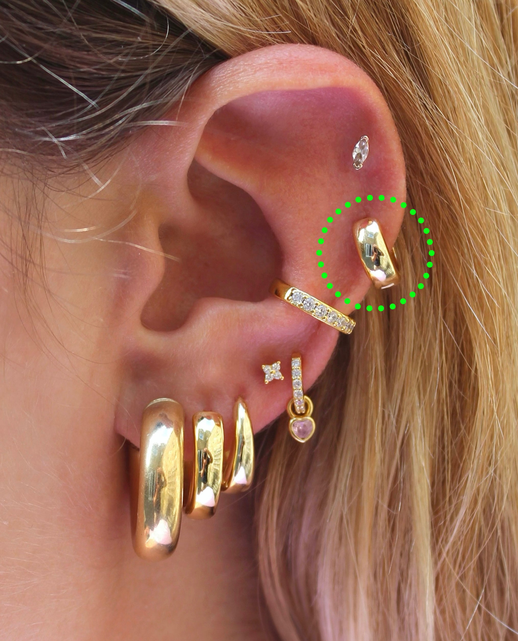 Aro Grueso Oro 12MM