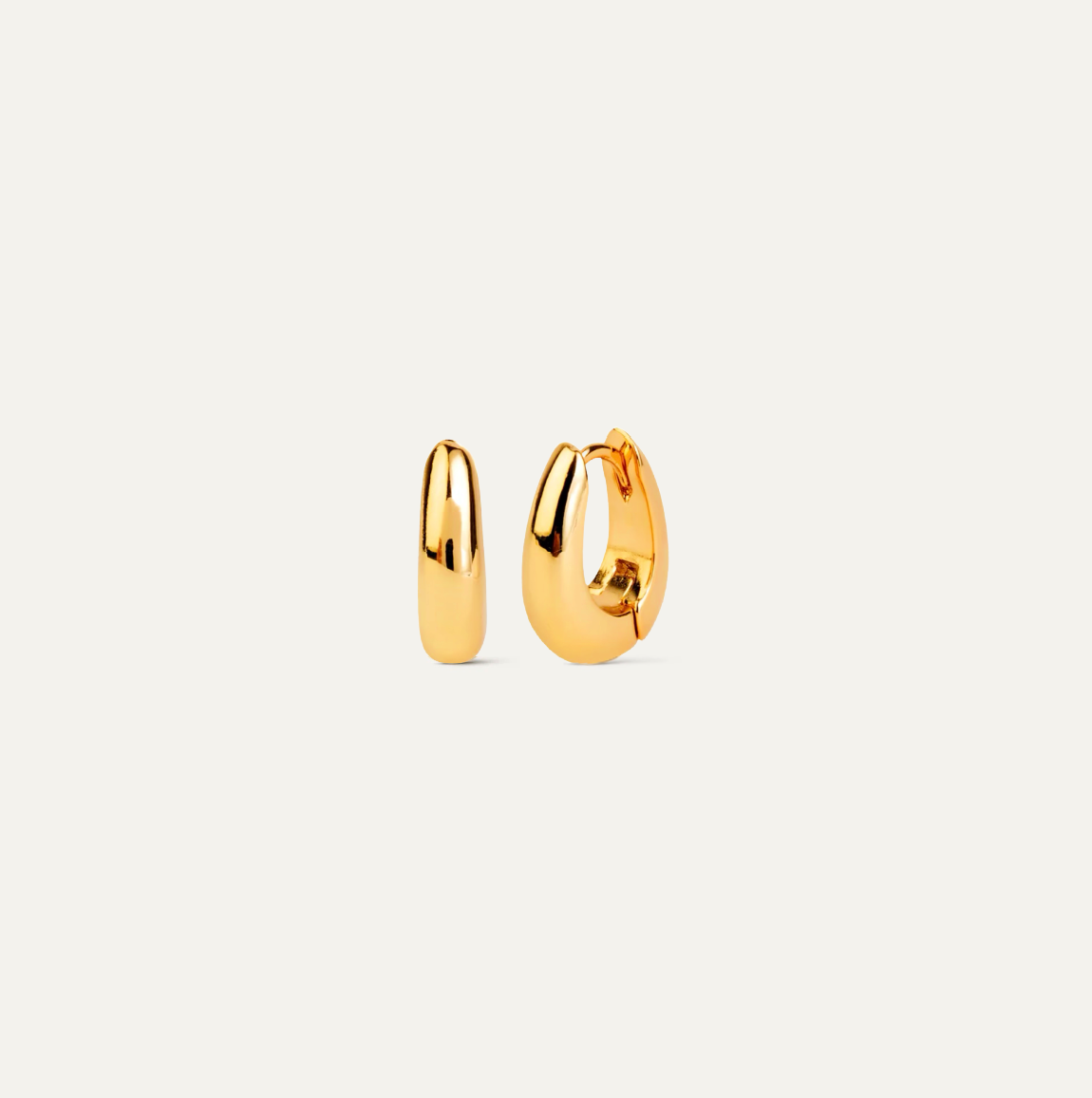 Aros Clásicos Ovalados Oro 10mm