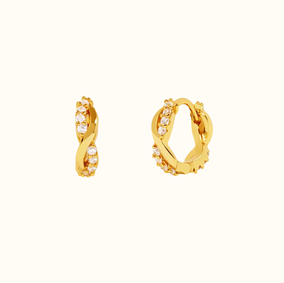 Aro de oro infinito CZ