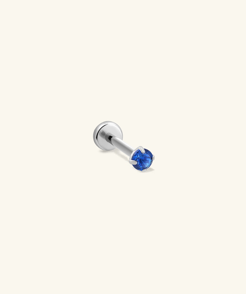 Blue Micro Crystal Titanium Flatback in Platinum