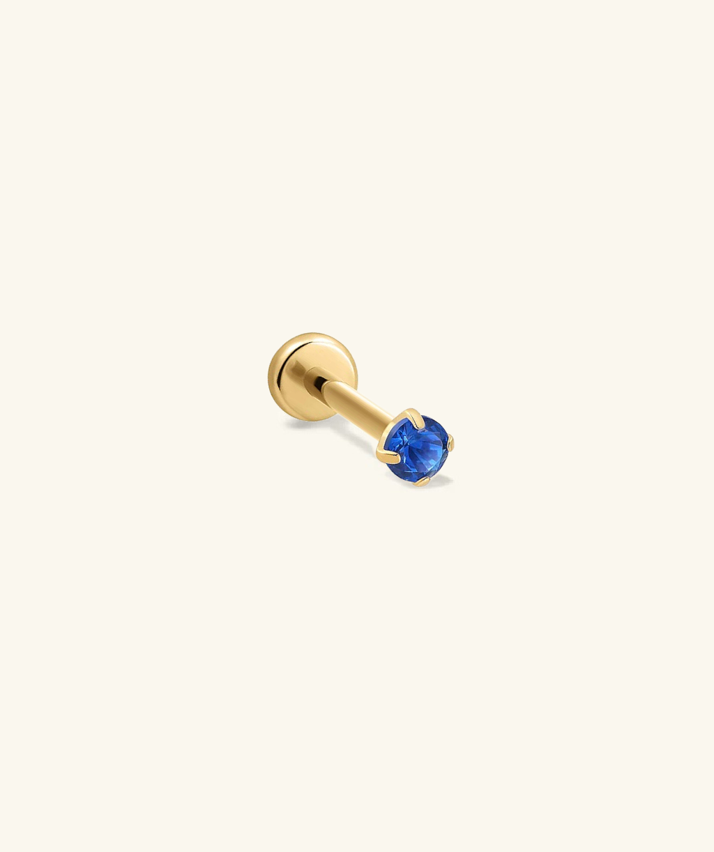 Blue Micro Crystal Titanium Flatback in Gold