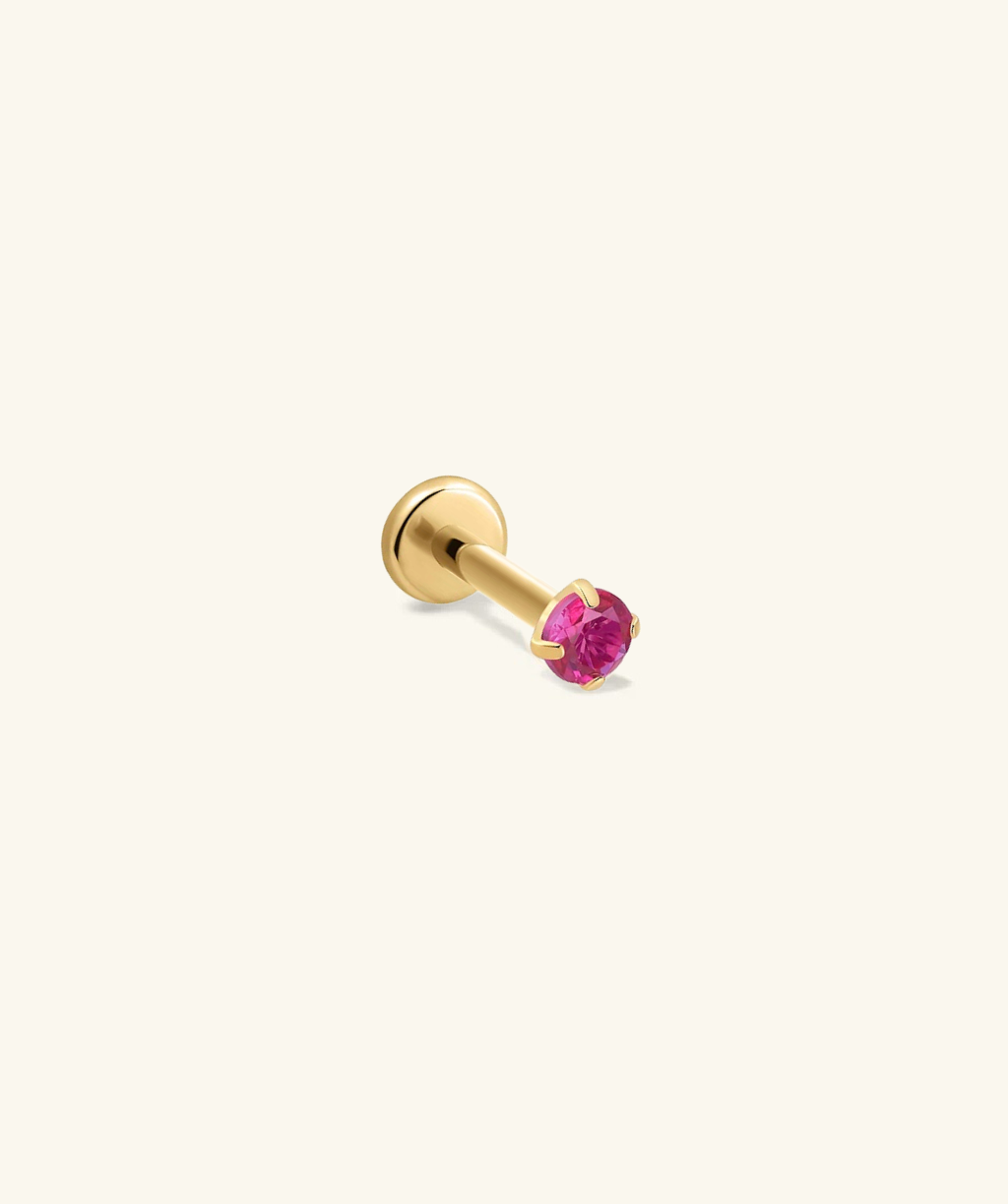 Fuchsia Micro Crystal Titanium Flatback in Gold