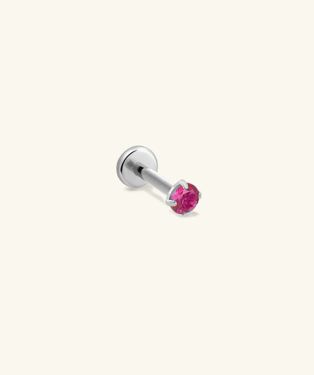 Fuchsia Micro Crystal Titanium Flatback in Platinum