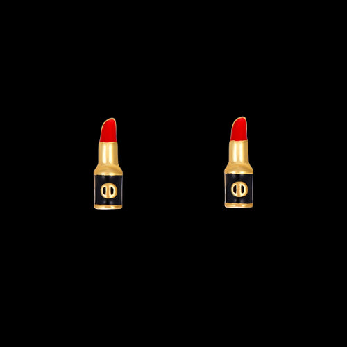 Stud de oro esmaltado de lápiz labial