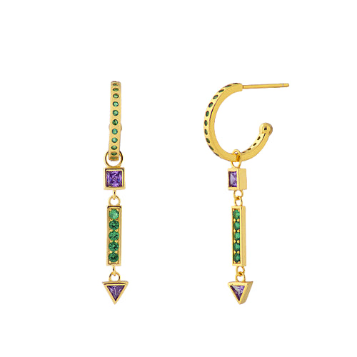 Pendientes Geneve Verdes