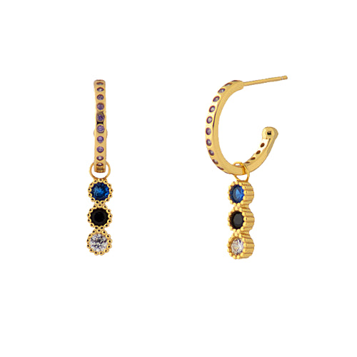 Pendiente Fifi Oro Azul