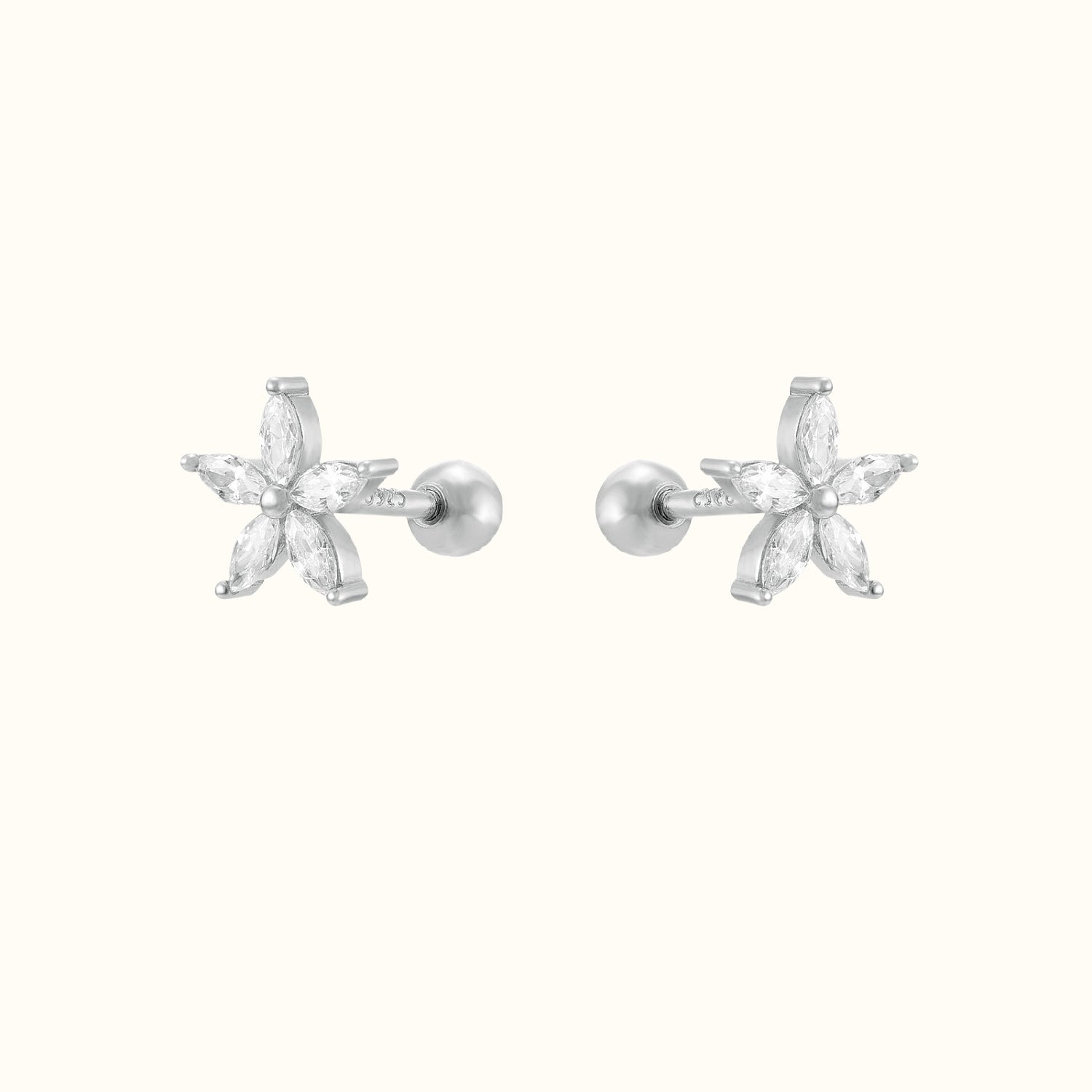 Piercing Barra Plata Estrella de Mar CZ