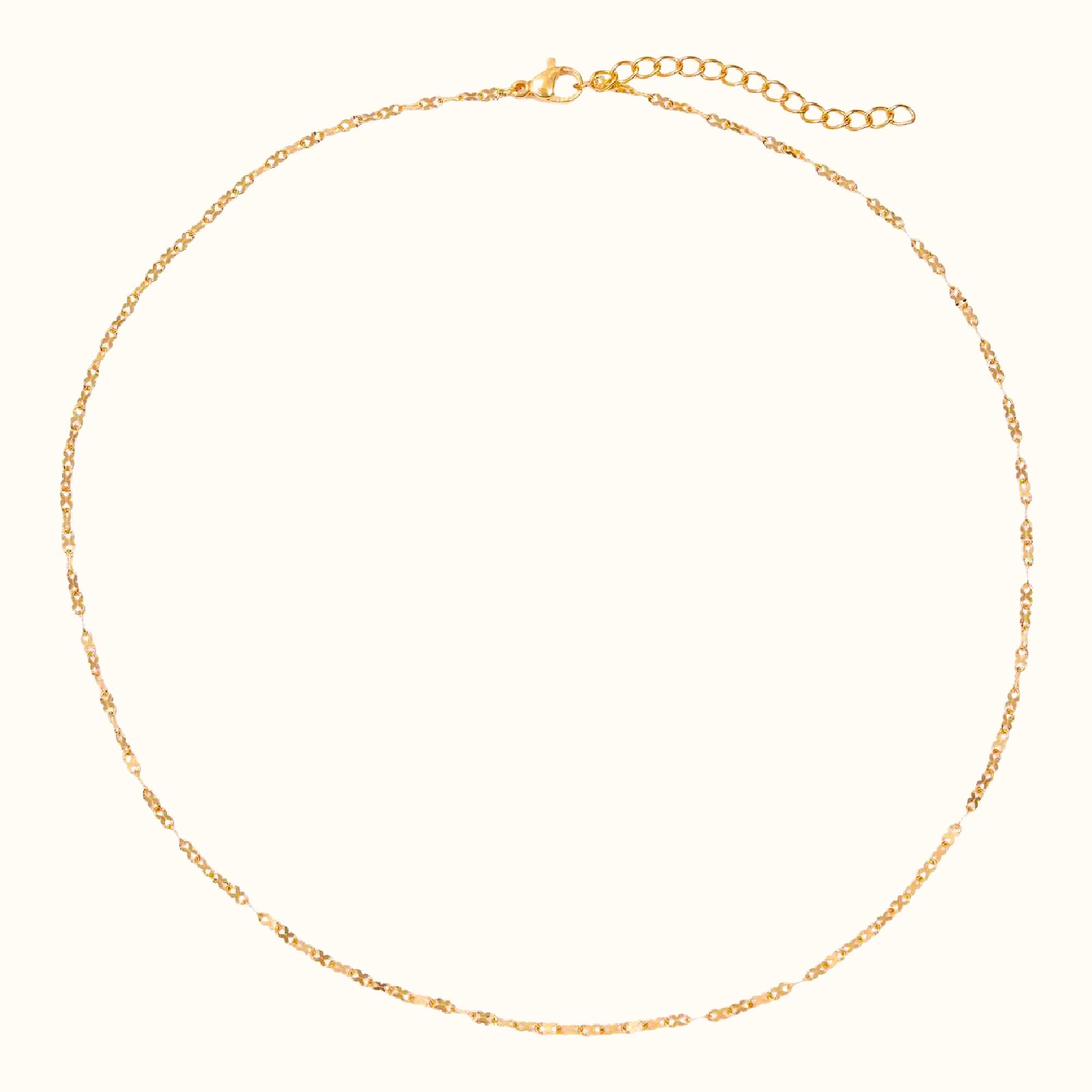 Collar Cadena Eslabones Mini Estrellas Oro