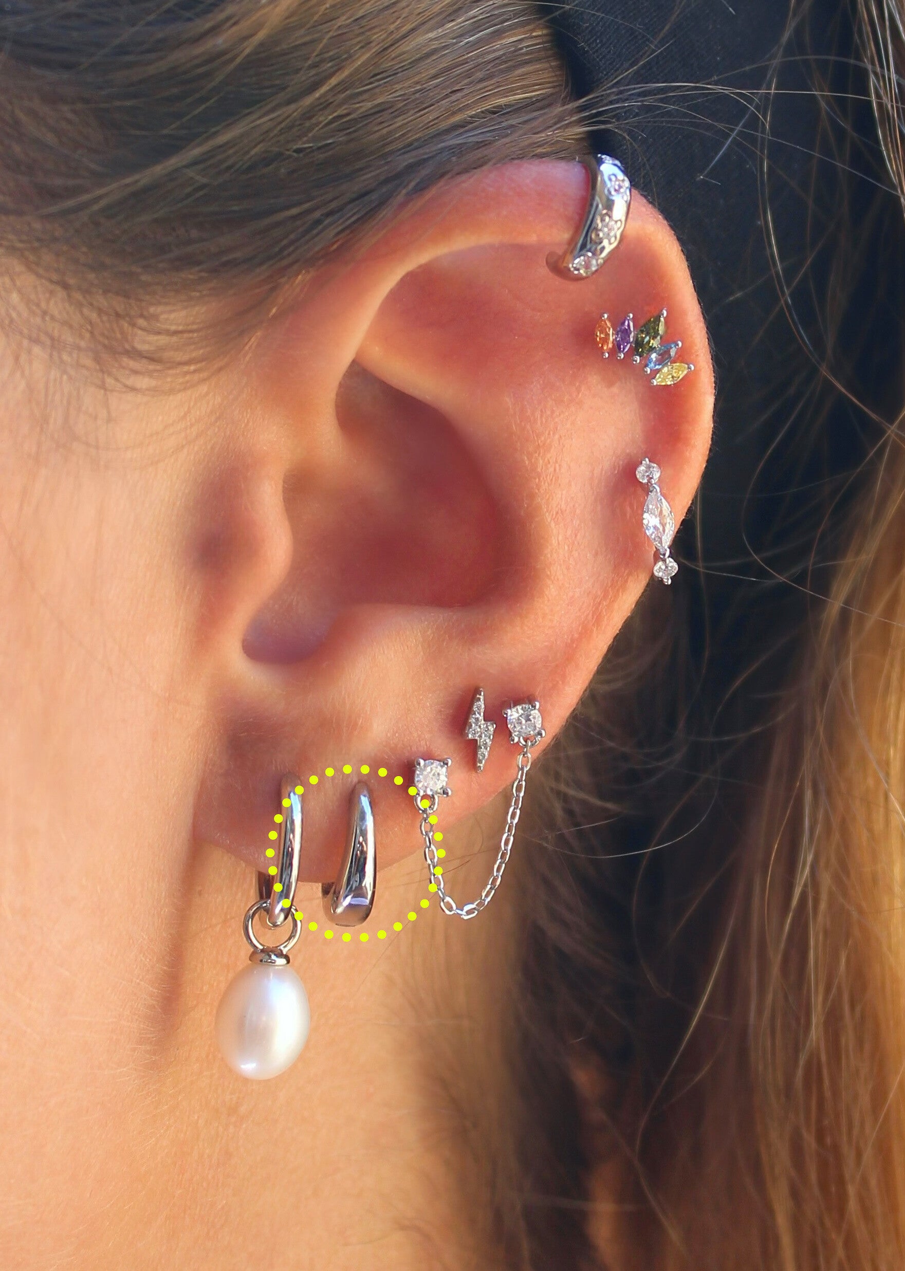 Aros Clásicos Ovalados Plata 12mm