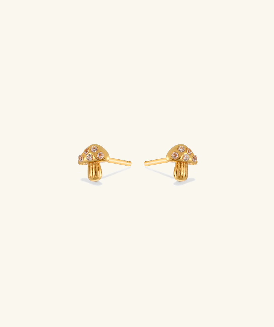 Mushroom Studs in Gold