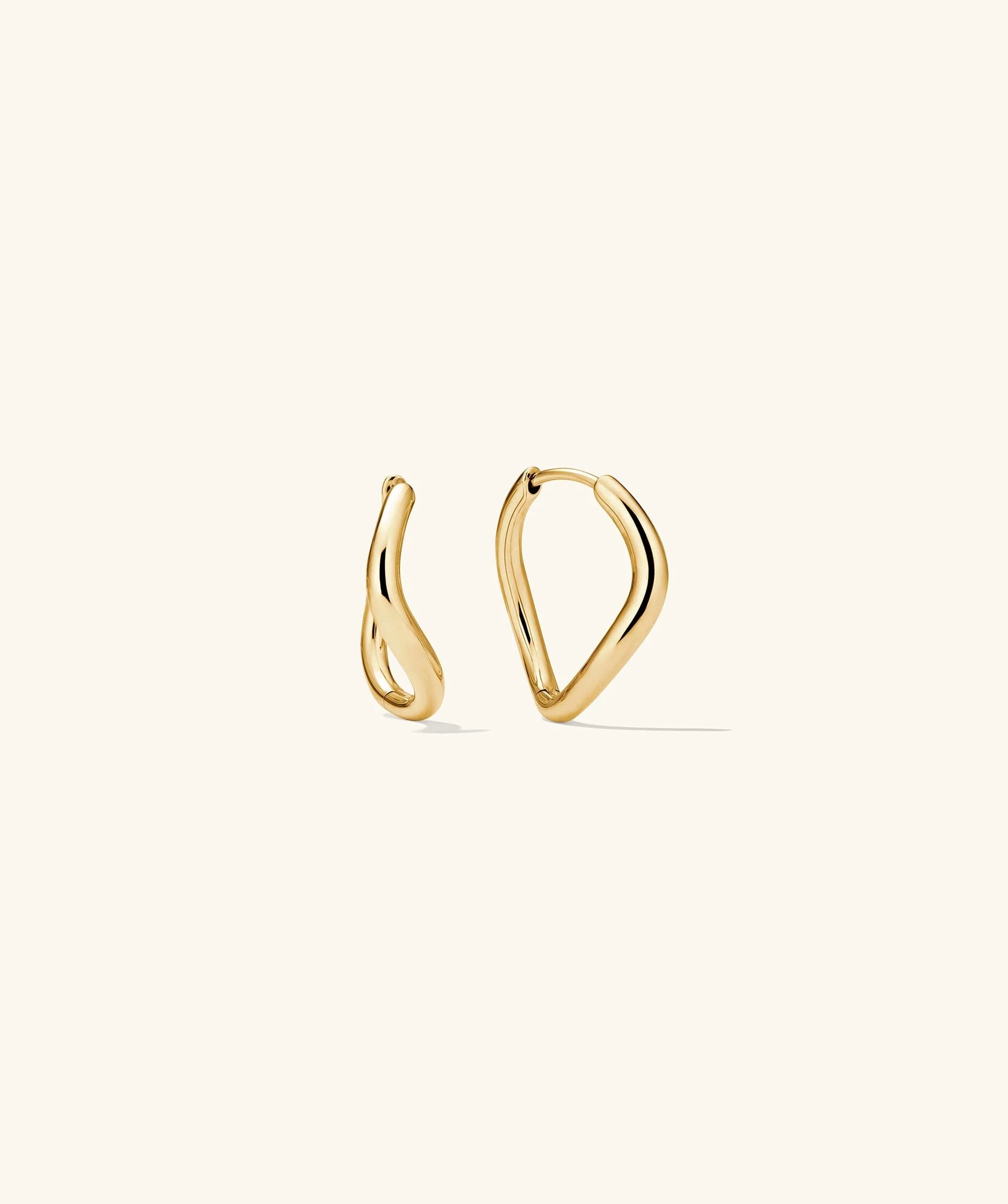 Irregular Melted Hoops in Gold
