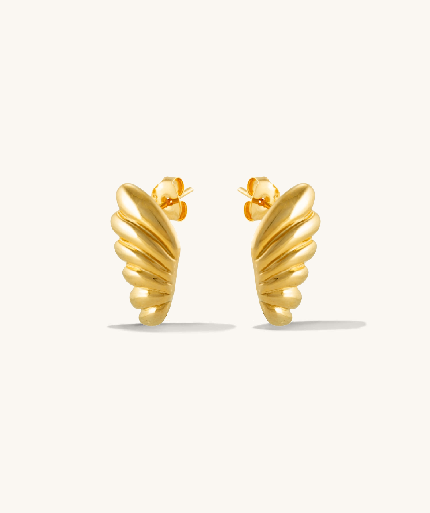 Conch Shell Gold Earrings