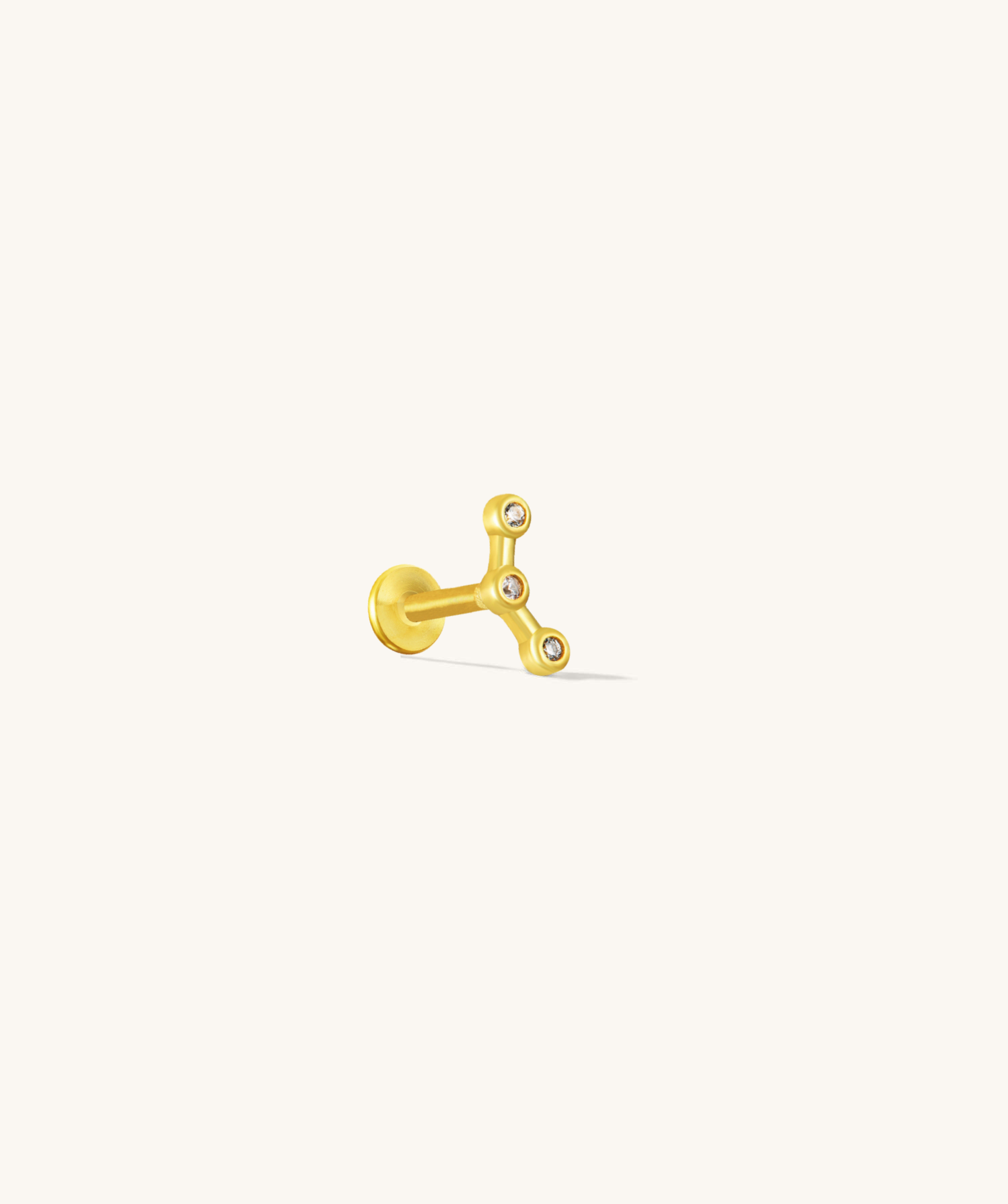 Constellation CZ Gold Flatback Stud