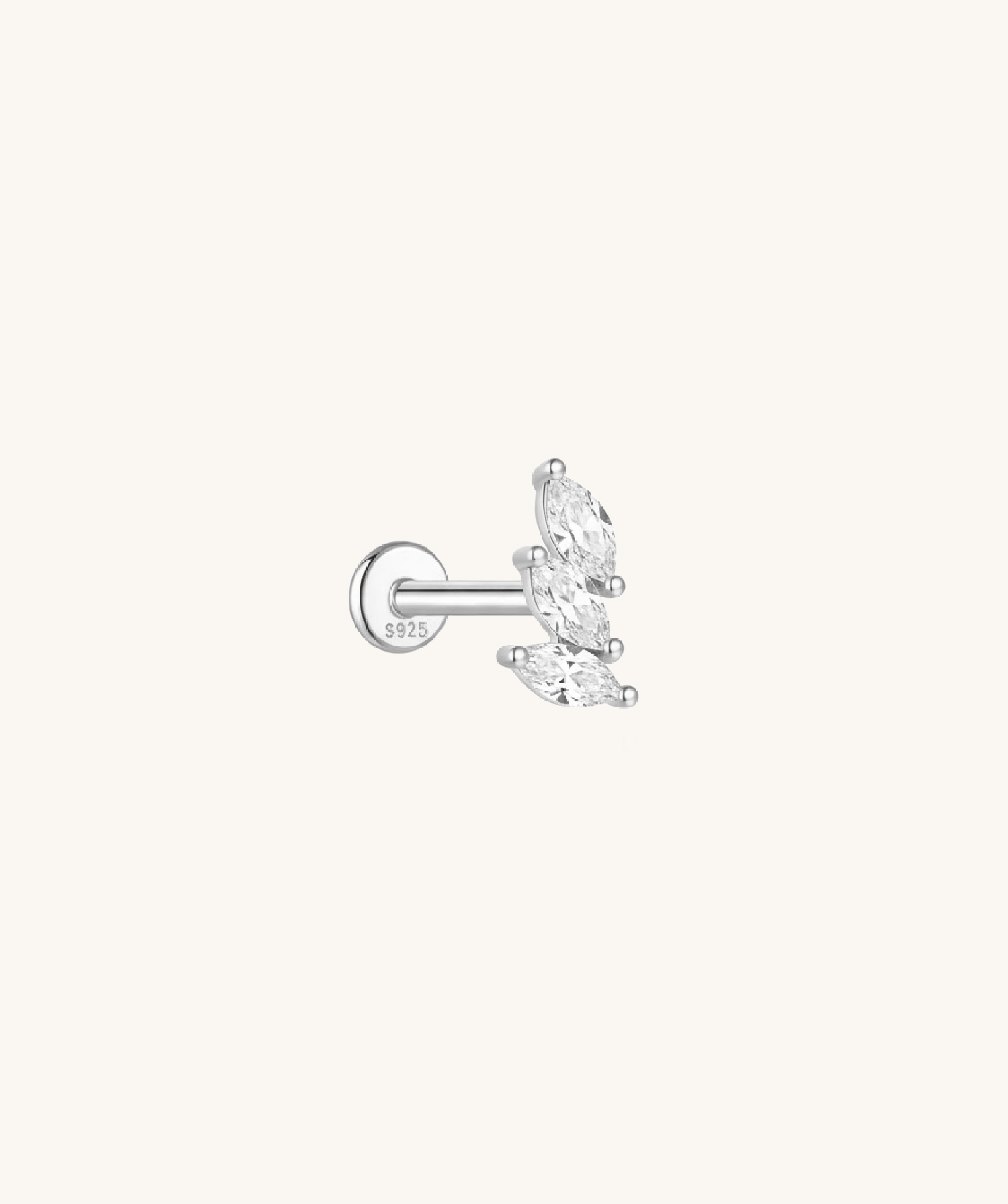 Marquise Cluster Flatback in Silver