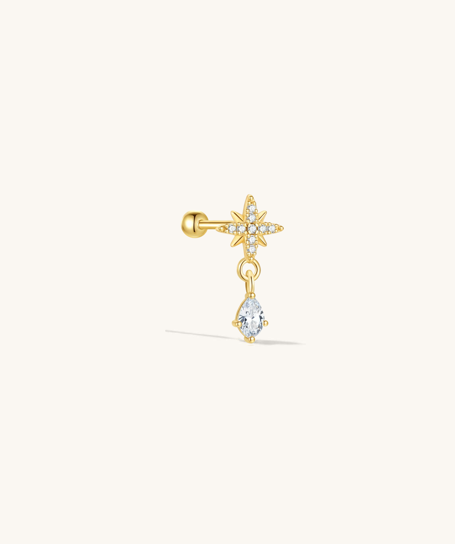 North Star Drop Flatback in Gold