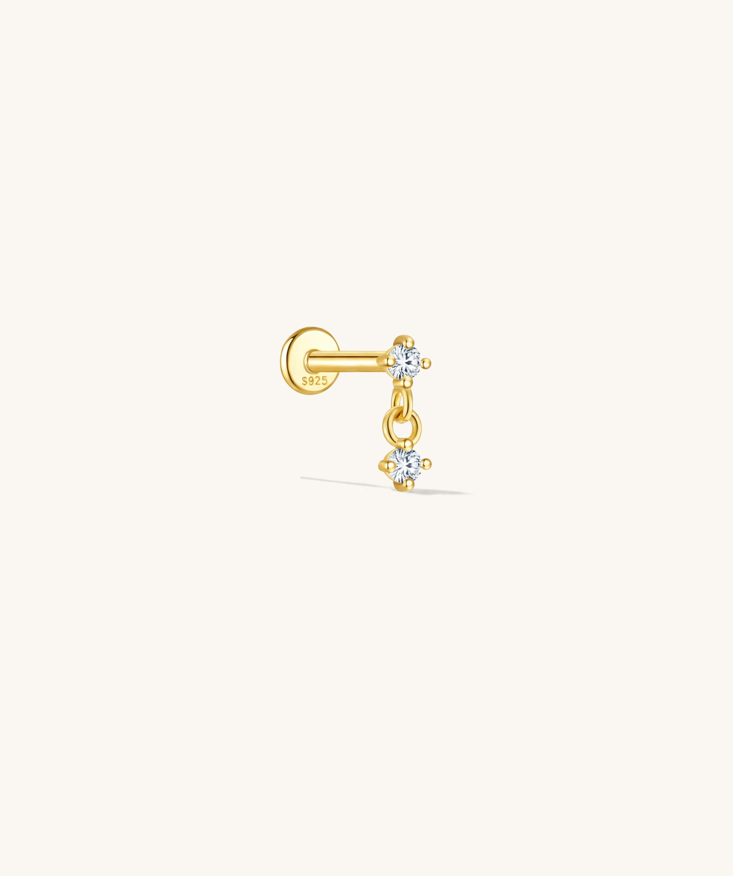 Nova Drop Flatback in Gold