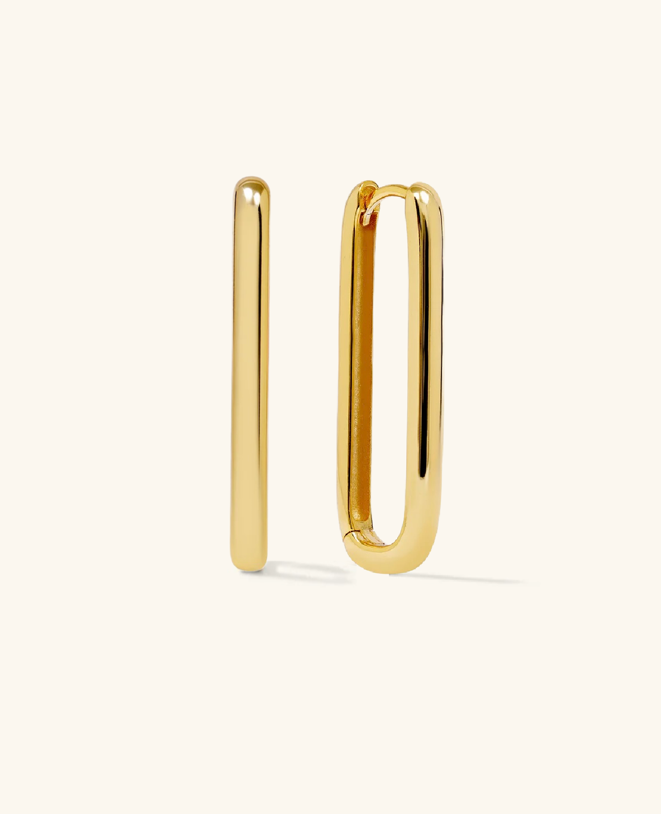 Block Large Gold Hoops