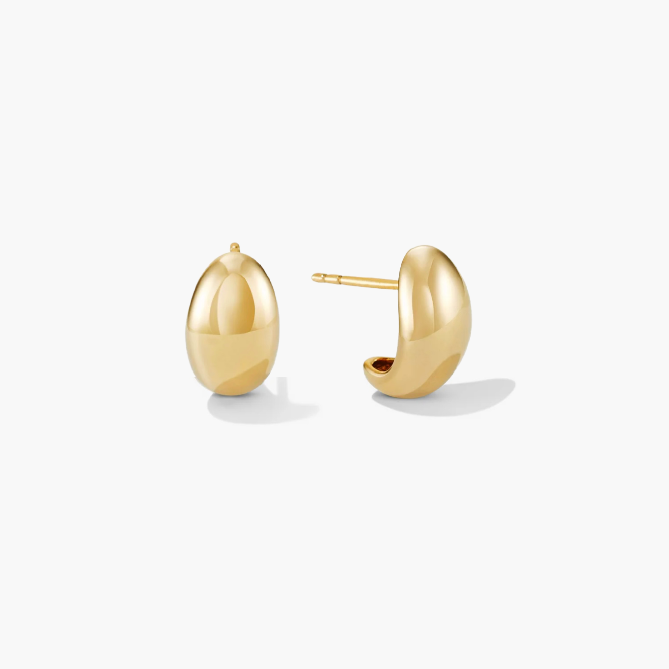 Melted Dome Earrings in Gold