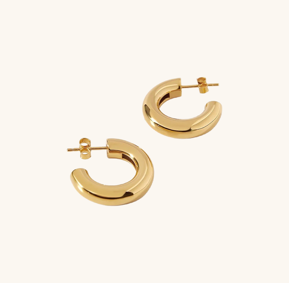 Chubby Small Gold Hoops