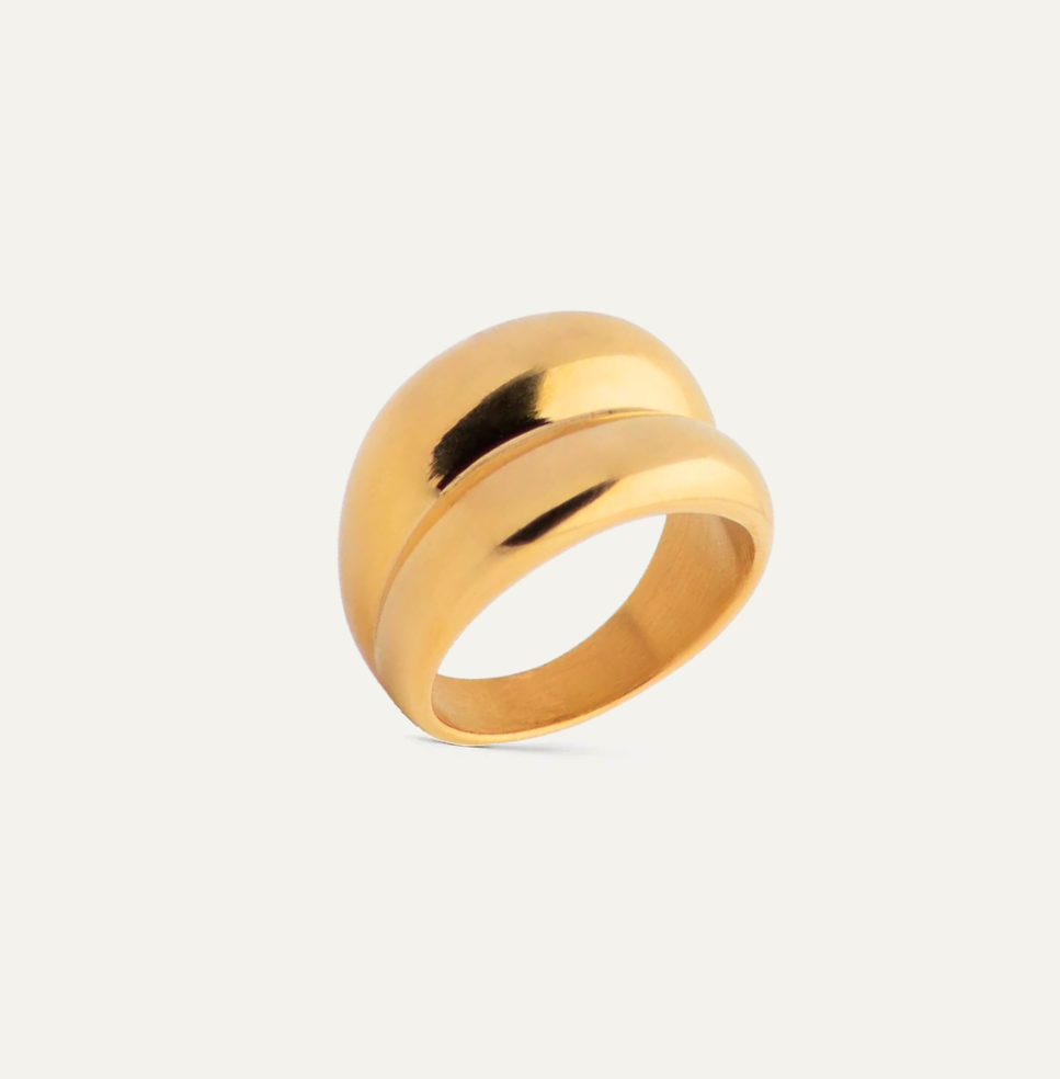 Double Chunky Gold Ring