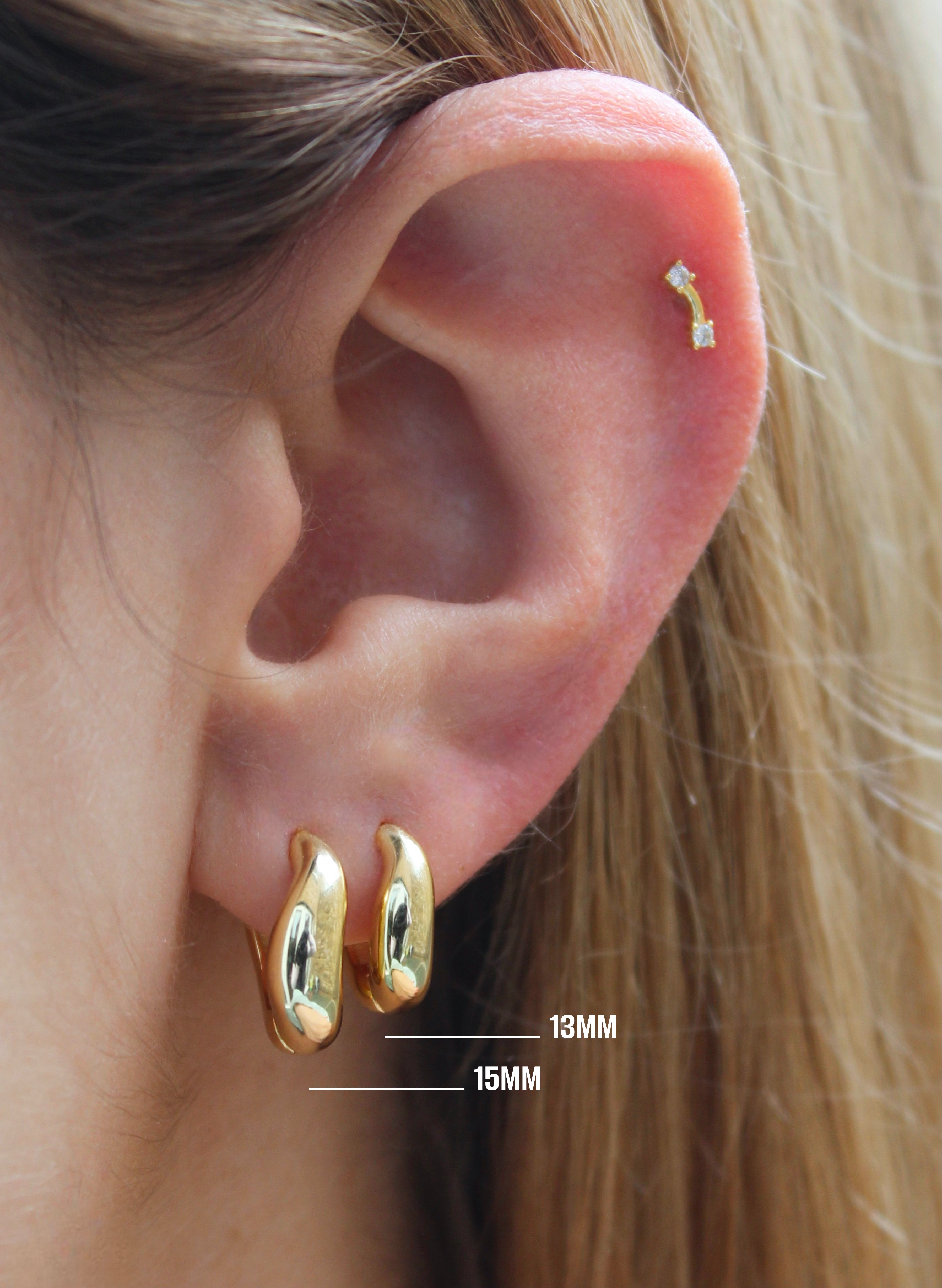 Dome Wave Big Gold Hoops