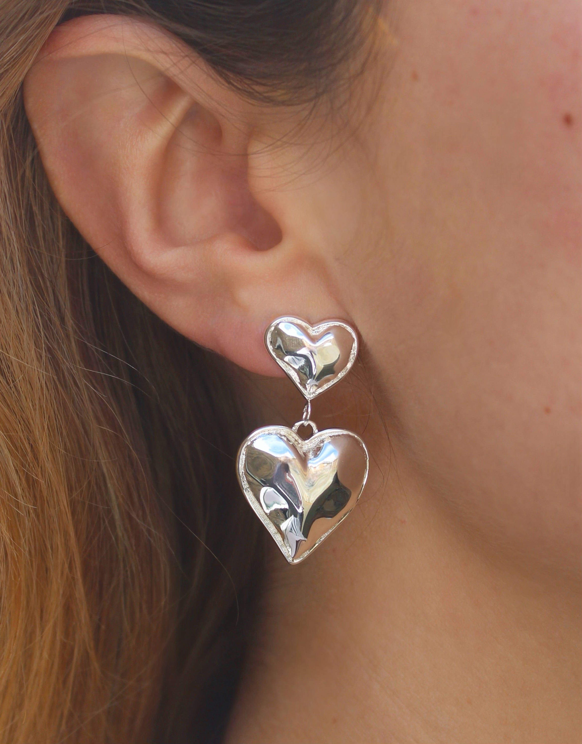 Love Silver Earrings