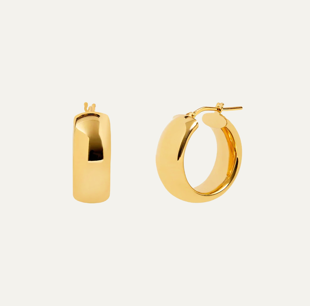 Bold Chunky Gold Hoop Earrings