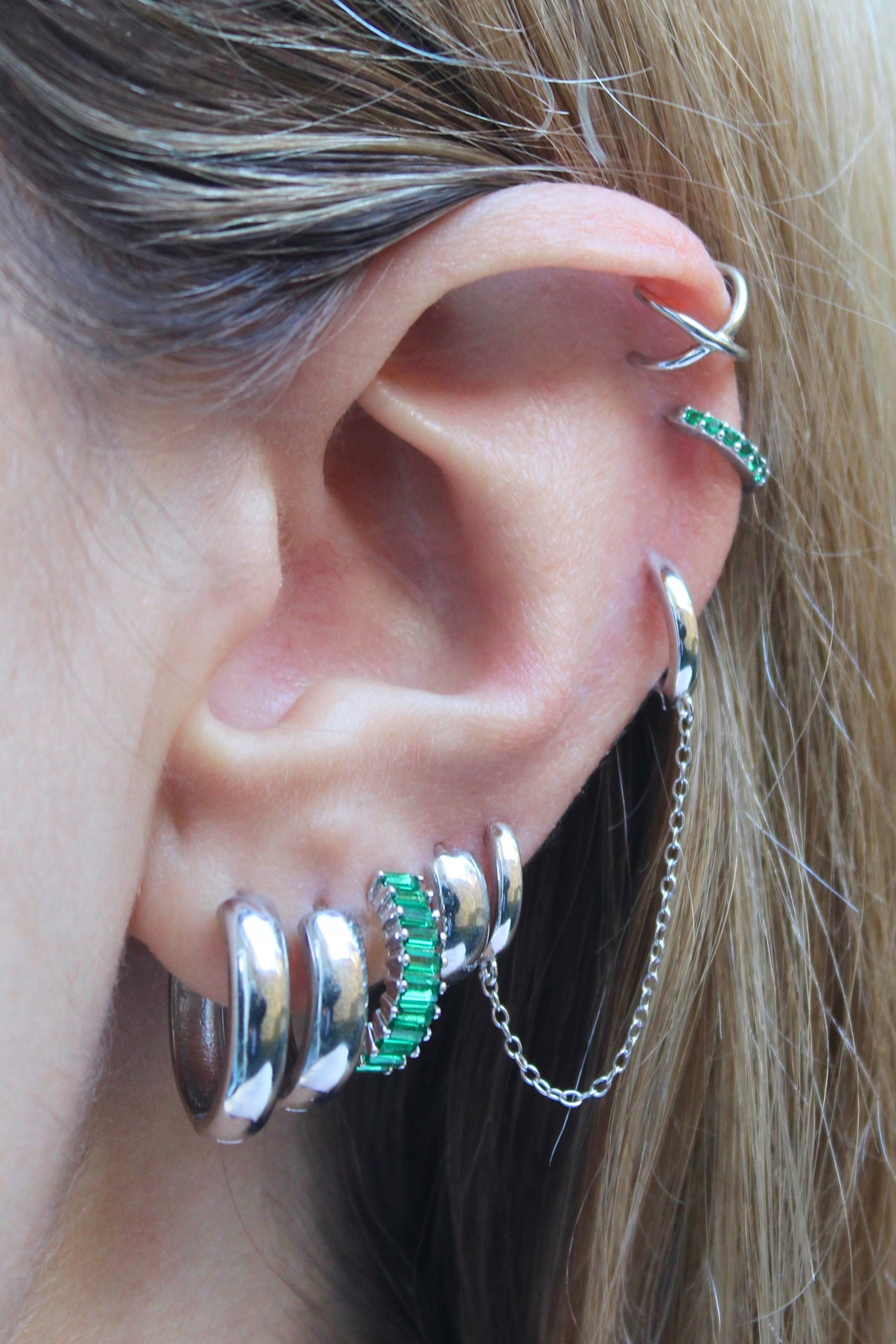 Ear Cuff Doble Plata