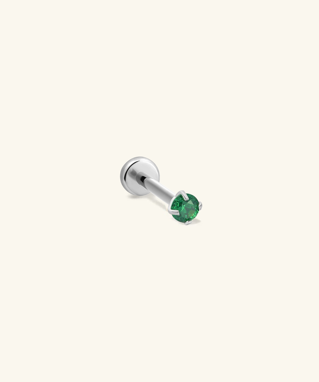 Green Micro Crystal Titanium Flatback in Platinum
