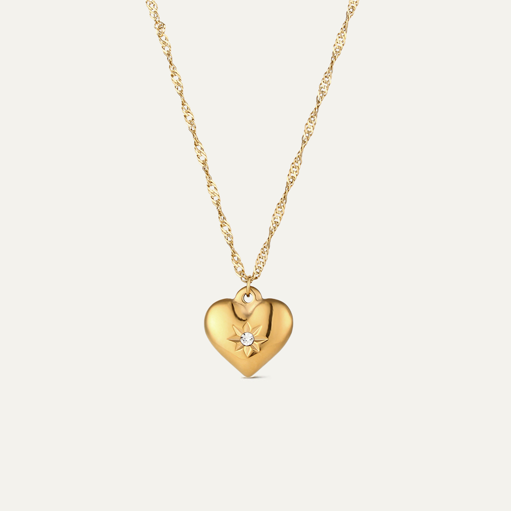Vintage Heart Gold Necklace