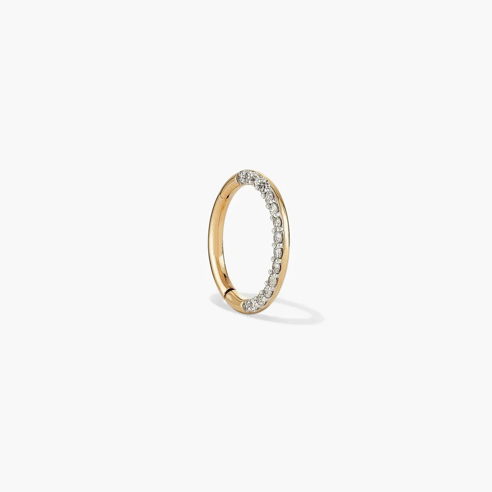 Halo Pavé Clicker in Gold