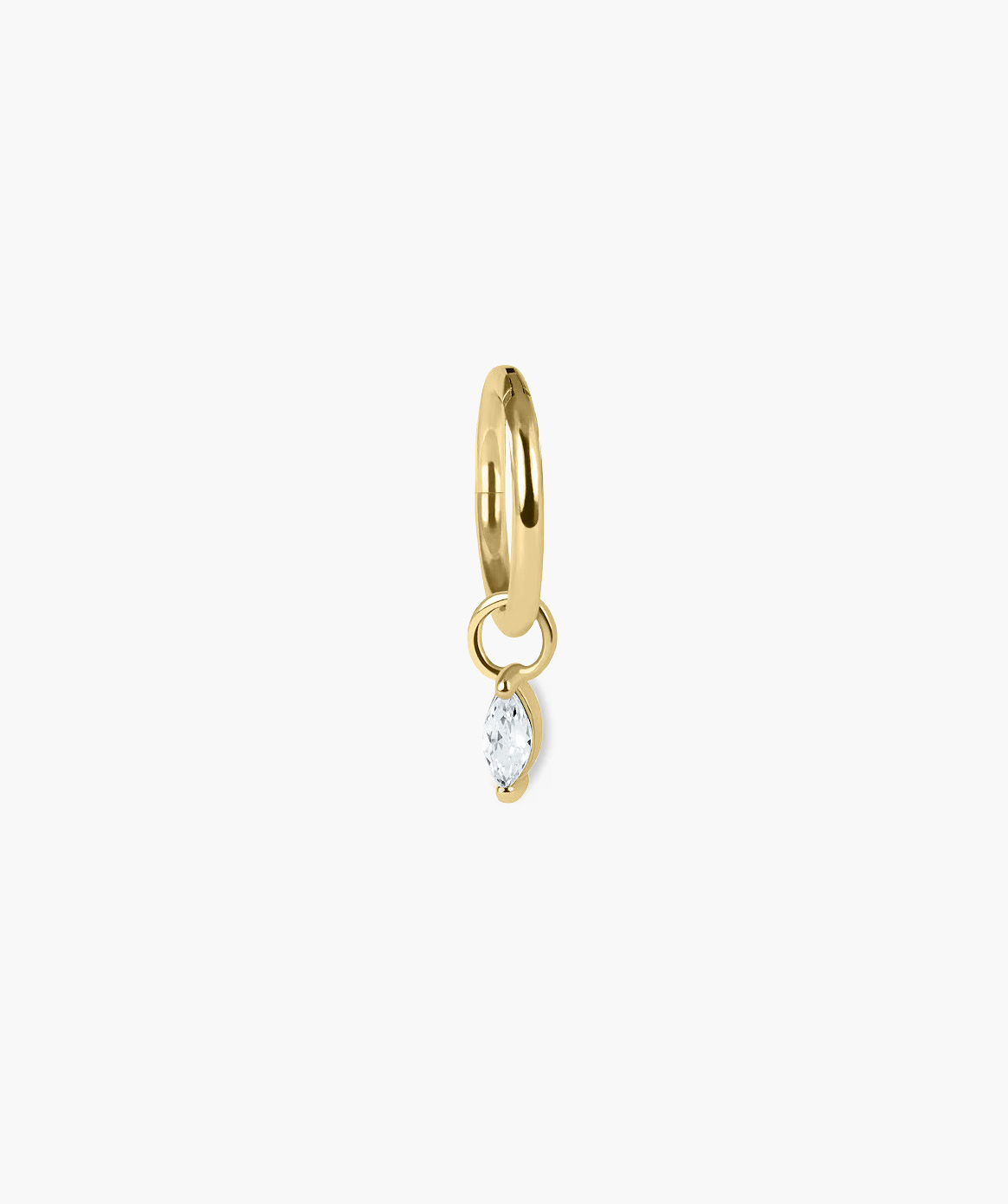 Marquise Drop Clicker Gold Titanium