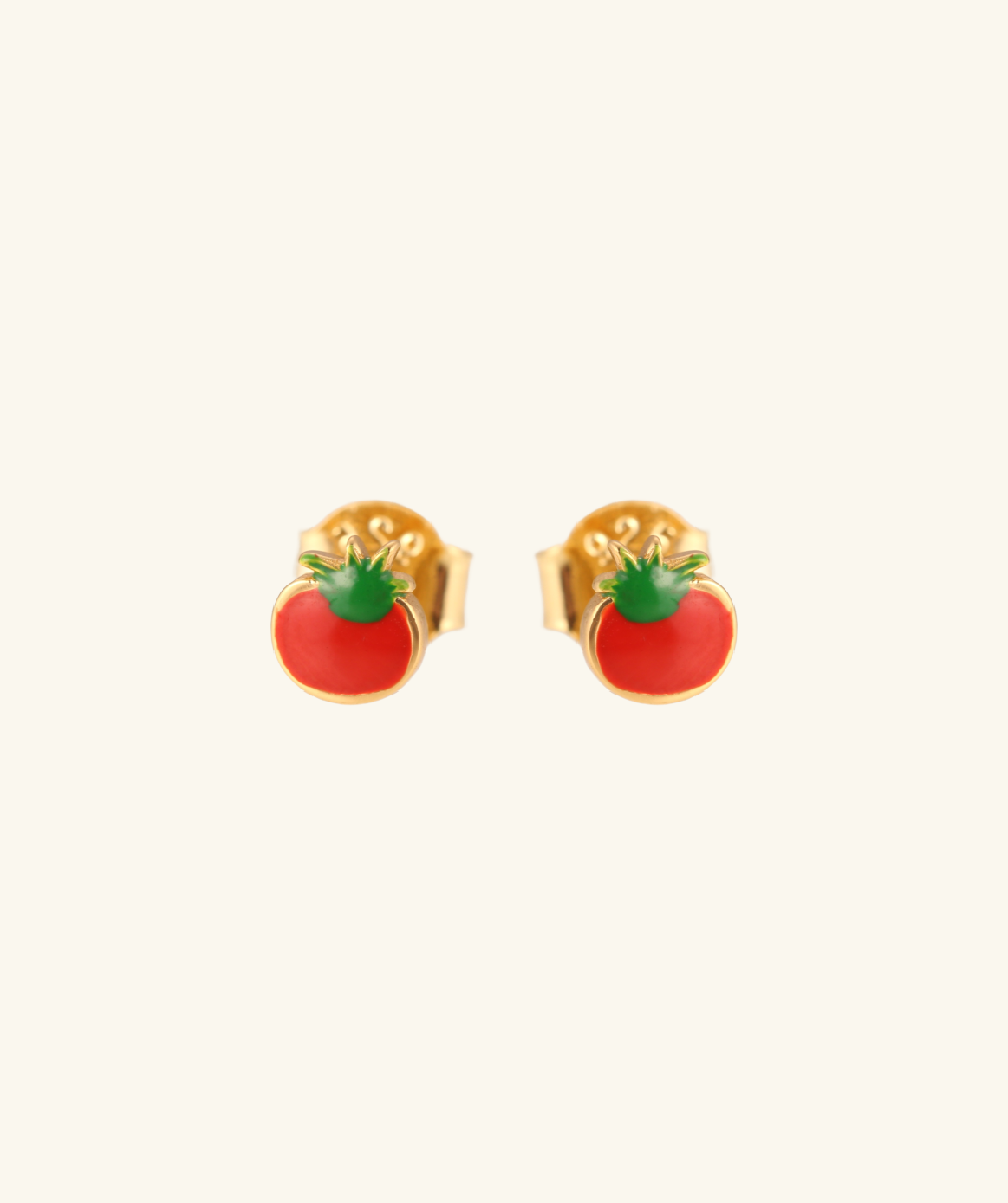 Tomato Studs In Gold