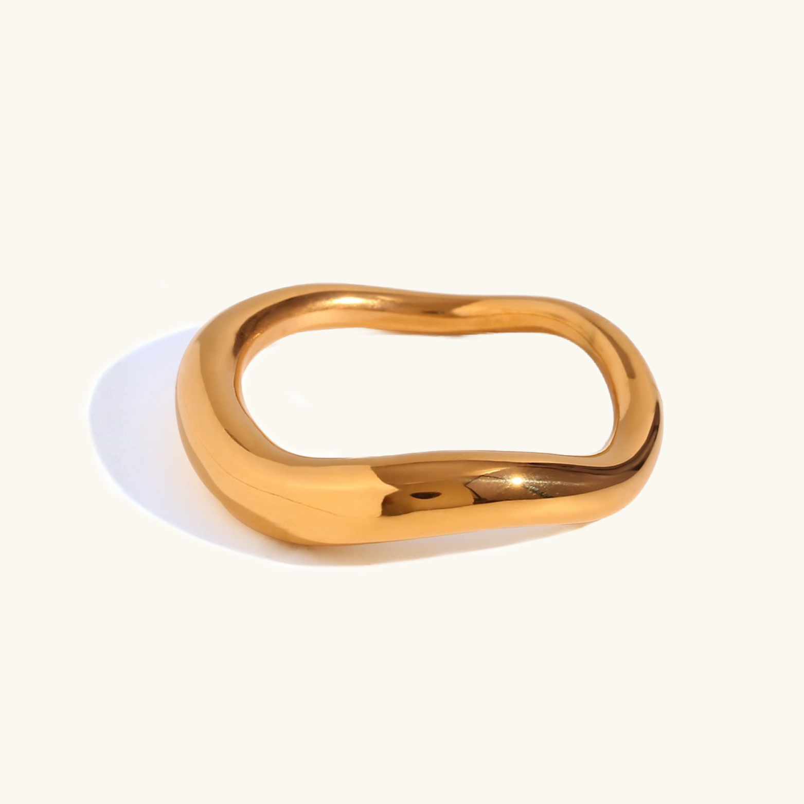 Wave Molten Ring in Gold