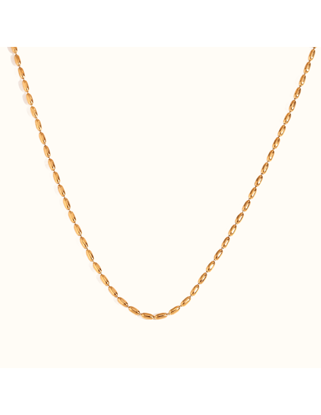 Oval Balls Gold Chain Necklace