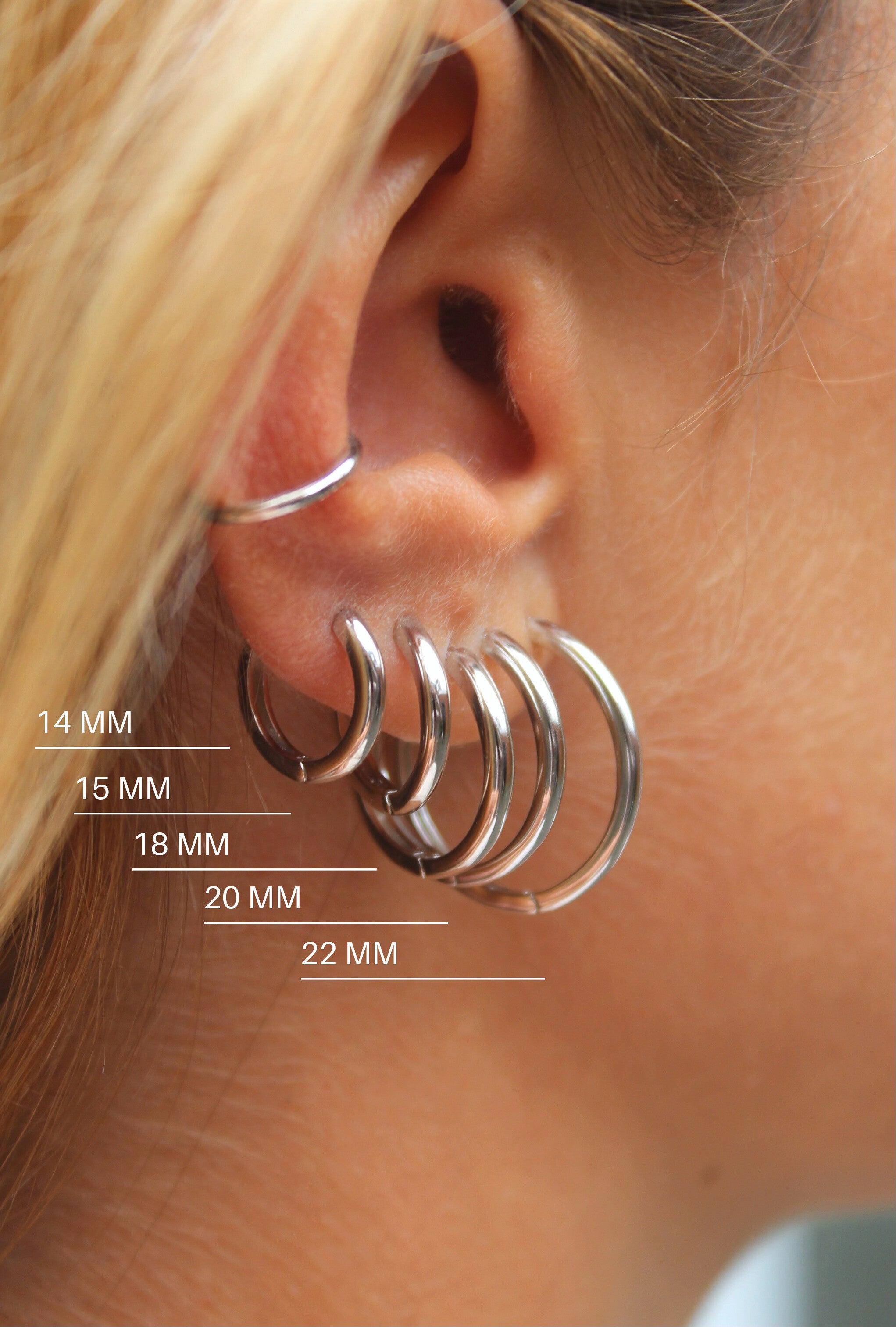 Basic Classic Silver Hoops 20MM