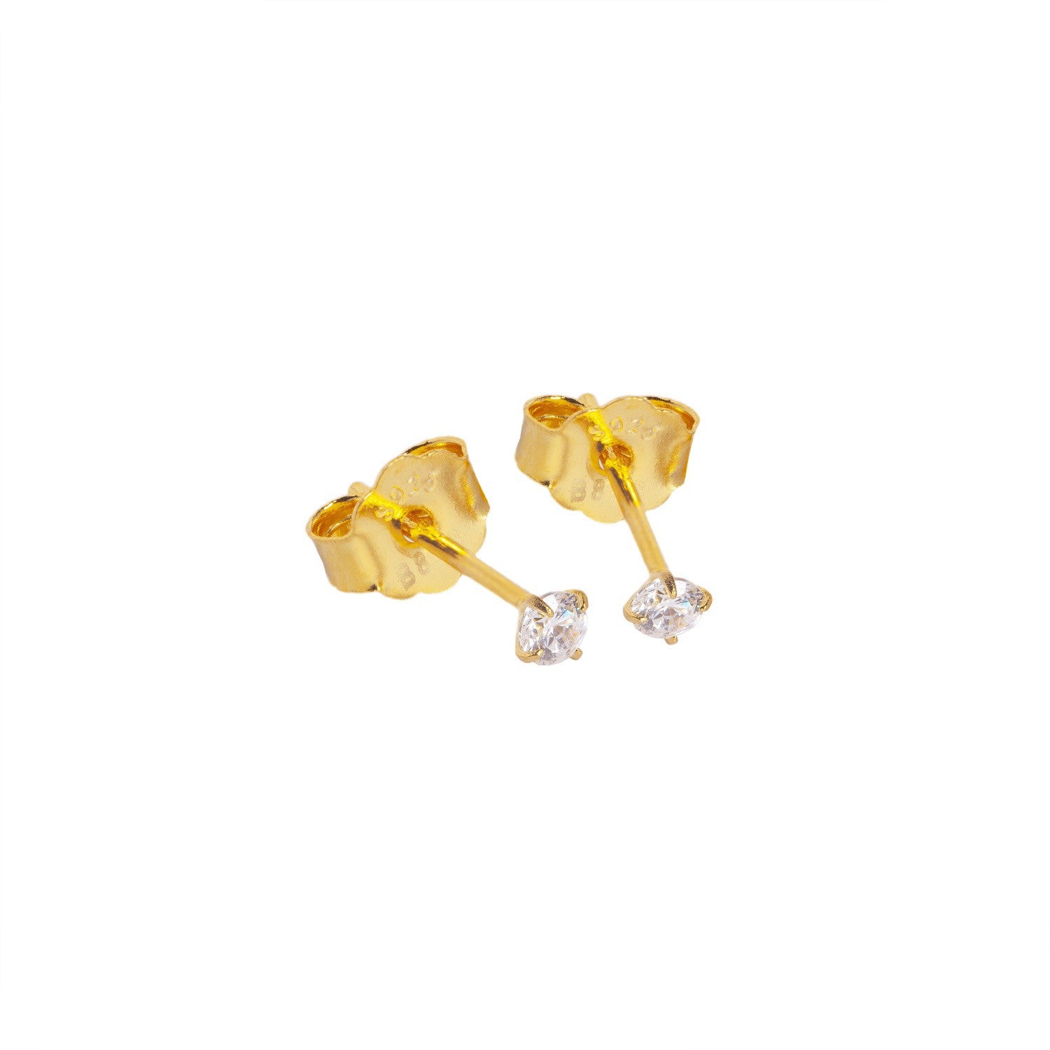 Mini Zircons Gold Stud Earrings